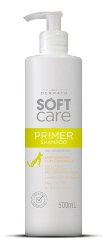 Shampoo Primer Soft Care Linha Dermato Pet Society Camomila