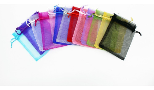 Bolsa Organza Colores Varios Medida 12x18 Cms 100 Unidades