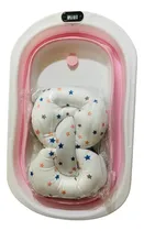 Comprar Bañera Plegable Con Cojin Y Termometro - Rosa Y Celeste