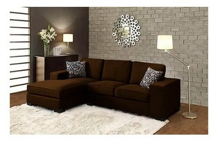 Sala Mila Suede Chocolate Derecha Pieza Sala Sofa Sillon