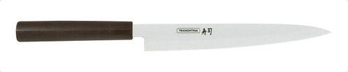 Cuchillo Yanagiba Sushi, 9 . Acero Inoxidable. Tramontina Color Marrón Oscuro