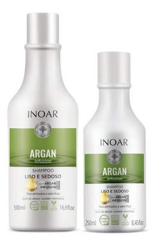 Kit Inoar Shampoo E Condicionador Argan Infusion Liso Sedoso