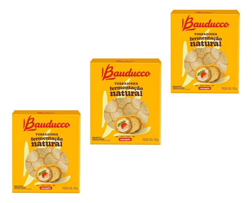 Torradinhas Canapé Bauducco Kit Com 3 Unidades De 110g