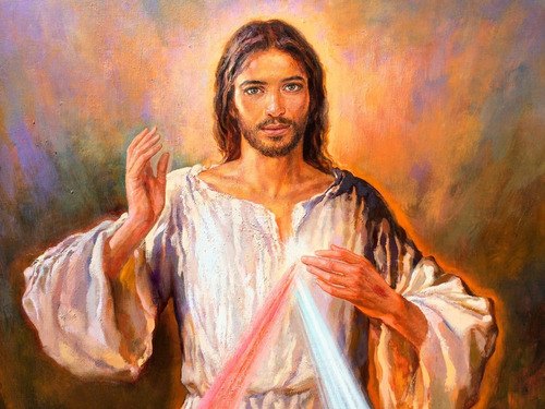 Divina Misericordia (90 De Alto X 60 De Ancho) Con Bastidor