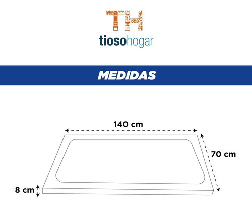 Imagen 4 de 10 de Receptaculo Para Ducha Apoyo 140x70x8 Acrilico Bagnara