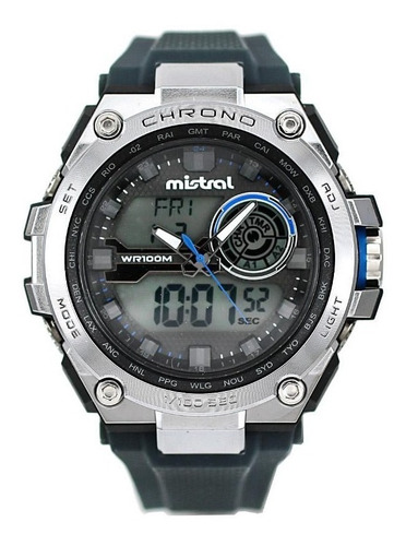 Reloj  Ana-digi  Mistral Hombre Wr 100m Mod Gadw-1161