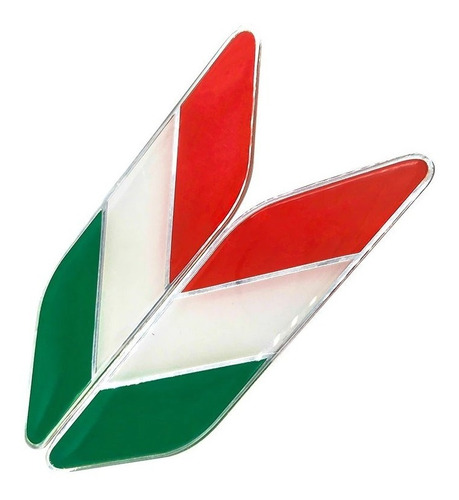 Par De Emblemas Fiat 500 Banderas Italianas