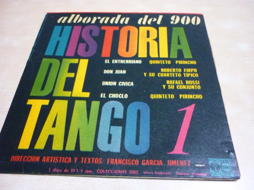 Historia Del Tango Alborada Del 900  Flexi Disc C/tapa