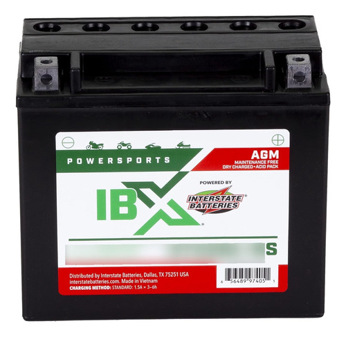 Ytx20l-bs - Batería De Repuesto Recargable Agm De 12 V Y 18 