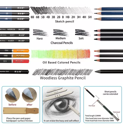 Kit De Lápices De Colores Para Dibujar Profesionales