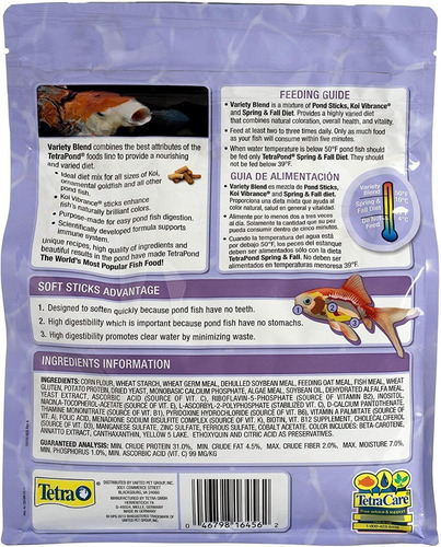 Imagen 3 de 7 de Alimento Peces Tetra Pond Variety Blend 1020 Gr Goldfish Koi