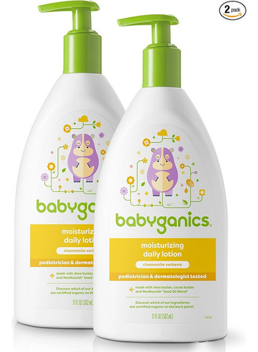 Hidratante Para Bebês Babyganics Camomila E Verbena 502ml