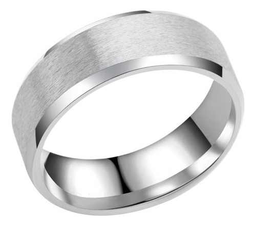 Anillo Titanio Acero Inoxidable 8mm Hombre Mujer Moda