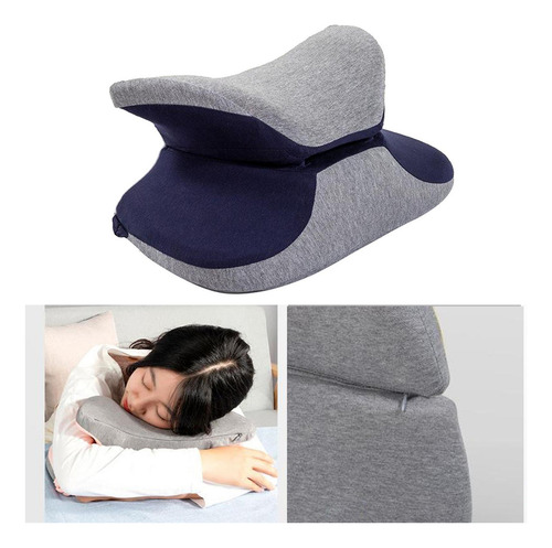 Almohada De Siesta Almohada De Cuello Trasero Azul Oscuro