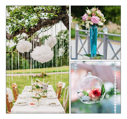 2 Unidades Cortina De Boda Con Cuentas Acrílicas De Cristal