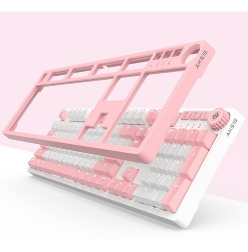 Imagen 6 de 7 de Teclado Mecánico Retroiluminado Rosa Switch Red- Ajazz Ak515