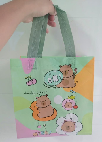 12 Bolsa Dulcero Capibara Reutilizable Fiesta Regalo Bolo Surtidos Capibara