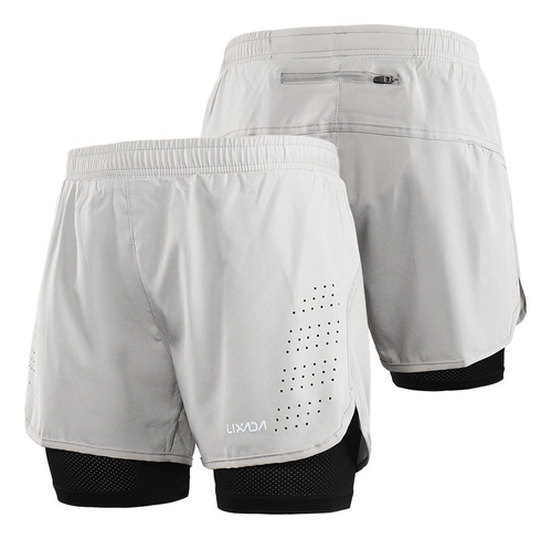 Lixada - Pantalones Cortos Para Correr 2 En 1 (secado Rápido