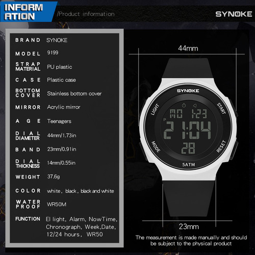 Reloj Para Hombre Synoke, Reloj Deportivo De Lujo, Reloj Ele