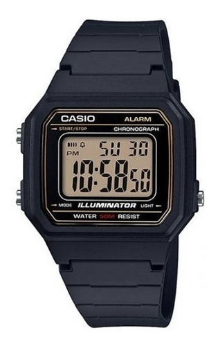 Relógio Masculino Casio Iluminator W-217h 9av Preto Digital