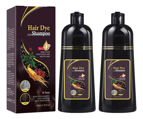 Champús De Tinte Instantáneo Para El Cabello Negro 200 Ml