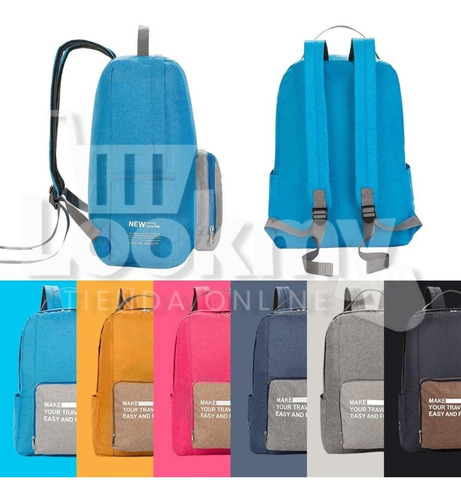 Imagen 6 de 10 de Mochila Plegable Organizador Viaje Impermeable Equipaje Mano