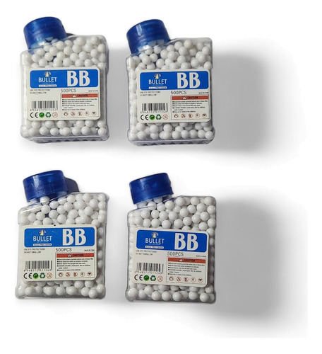 Balines Pvc 6mm Tradicional, Botella 2000 Rds.