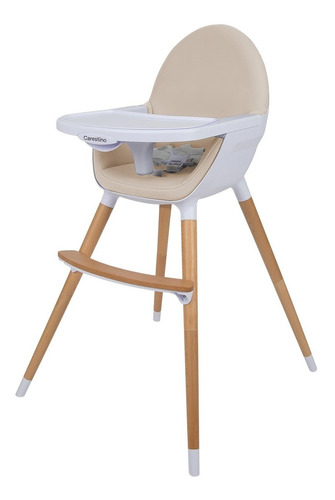 Silla De Comer Carestino Neo Beige Doble Bandeja 2 En 1