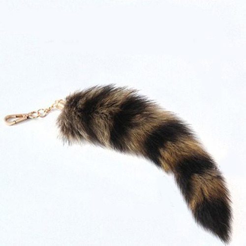 Zt Llavero Con Forma De Cola De Zorro Y Mapache