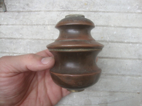 Antiguo Repuesto Bronce Para Lampara 7,3 Diam X 9,5 Alto