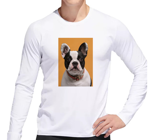 Remera Hombre Ml Perros 3 Cachorro Tierno Moño Cabeza