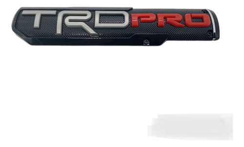 Emblema Insignia 3d Trd Pro Etiqueta Negro Letra Gris Y Rojo