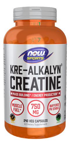 Now Nutrición Deportiva, Creatina Kre-alkalyn 750 Mg, Edif.