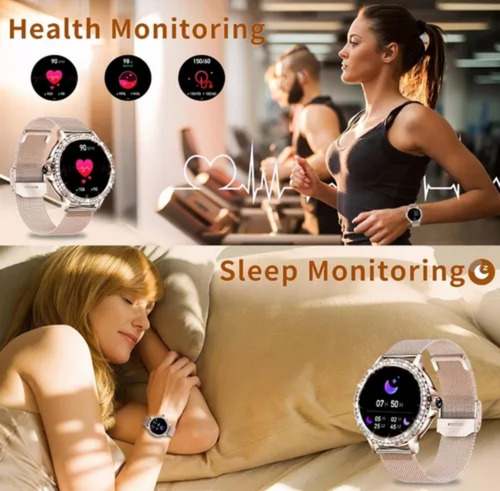 Reloj Inteligente Mujer, Smartwatch, Llamada, Asistente Voz