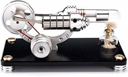 Sunnytech Hot Air Stirling Engine Colorful Led Flywheel Educ