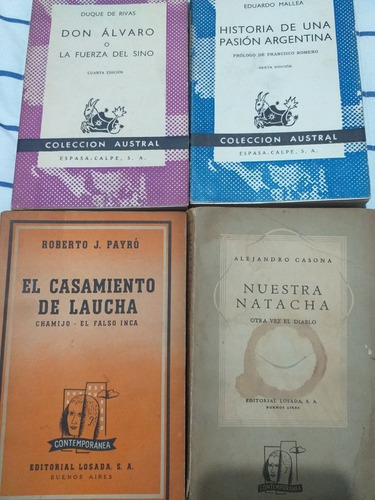 Lote Libros Clasicos Random Payro Casona Duque Rivas. Mallea