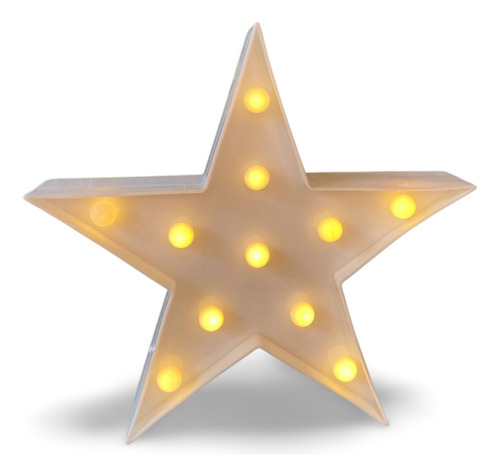 Estrella Luz Led Anuncio Luminoso Decorativo 27 Cm