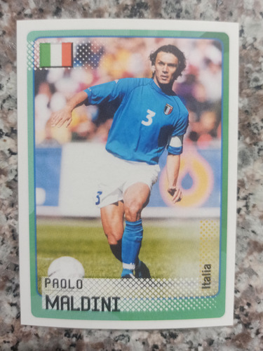 Lámina Panini Original Paolo Maldini 2002