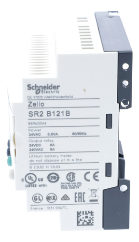 Sr2b121b Plc Compact Smart Relay, Zelio Logic Sr2 Sr3, 12 I