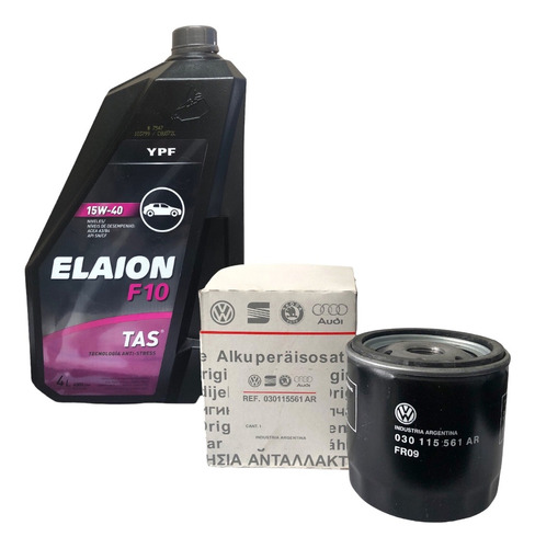 Filtro Aceite Vw Golf 2.0 Nafta + Aceite 15w40 Elaion