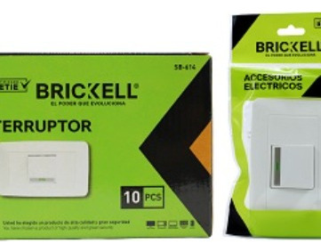 Interruptor O Apagador Sencillo Brickell Pack 10pcs