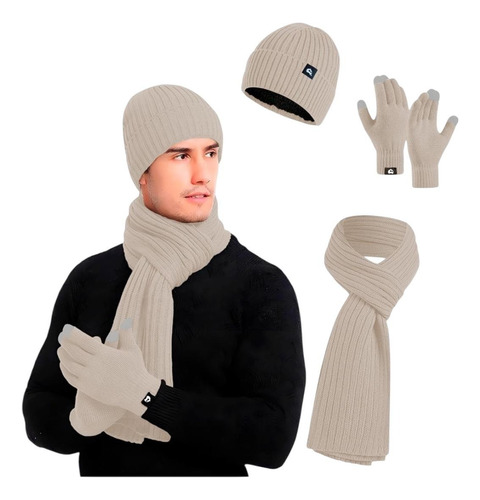 Set Gorro Bufanda Y Guantes Unisex