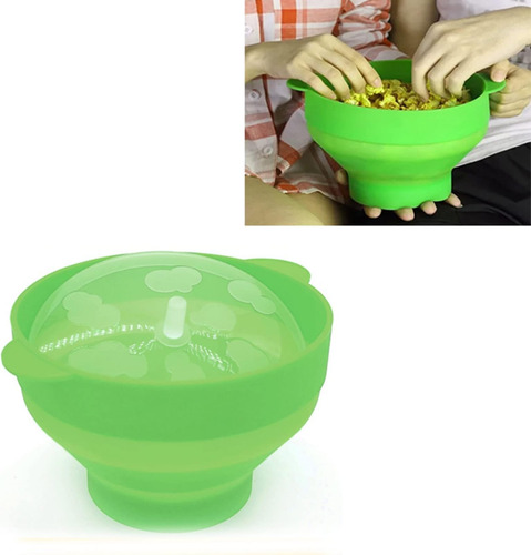 Tazón Genérico Plegable De Silicona Para Hacer Palomitas De