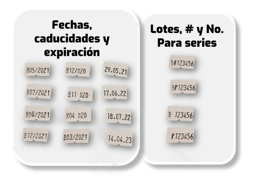 Imagen 4 de 9 de 25 Etiquetadoras De 8 Dígitos Precio Lote Y Fecha +4 Regalos
