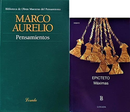 2 Libros Losada Pensamientos Marco Aurelio Mximas Oiuuuys