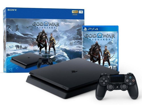 Sony Playstation 4 Slim 1tb God Of War Ragnarok Bundle Color  Negro Azabache