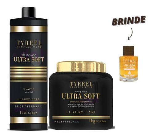 Tyrrel Kit Ultra Soft Hidratante Shampoo 1l + Máscara 1kg