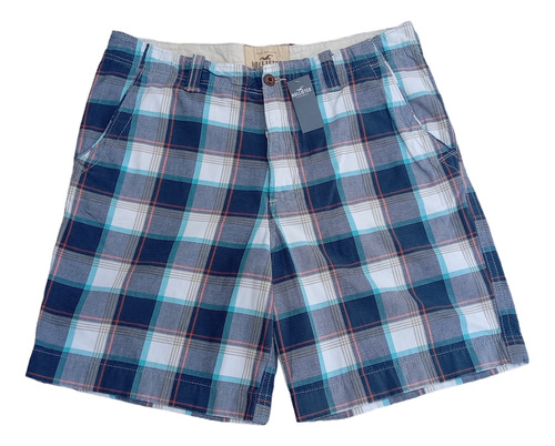 Bermuda Casual De Cuadros Caballero Hollister Talla 38