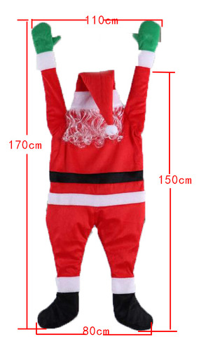 Decoración Navideña De Ropa De Papá Noel Trepador