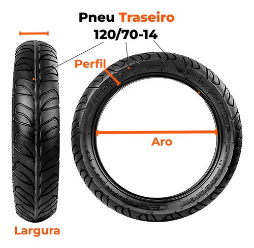 Kit Pneu Honda Pcx 150 100/80-14 + 120/70-14 S/ C Maggion